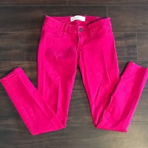 Fuschia Hollister Skinny Denim